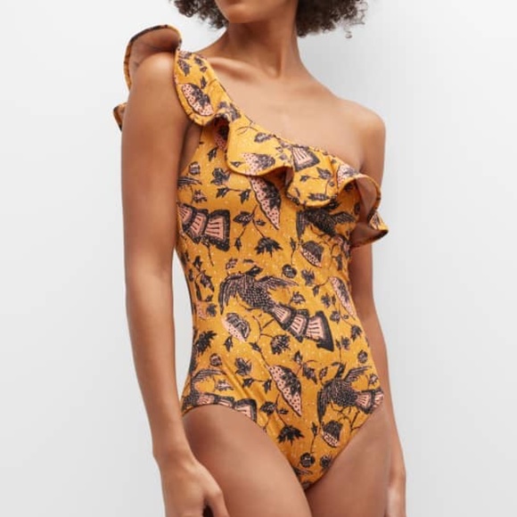 Ulla Johnson Other - NWT ULLA JOHNSON Martina Asymmetric Ruffled Maillot Swimsuit - size M